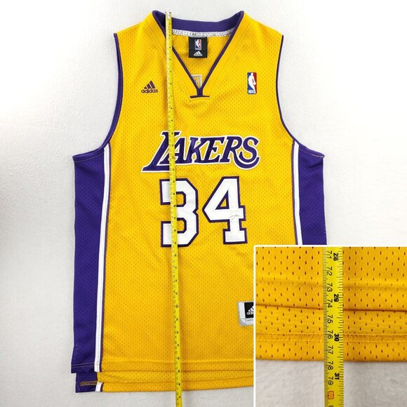 Los Angeles Lakers Basketball Jersey Shaquille O'Neal 34 NBA Adidas Small +2 - Picture 6 of 10
